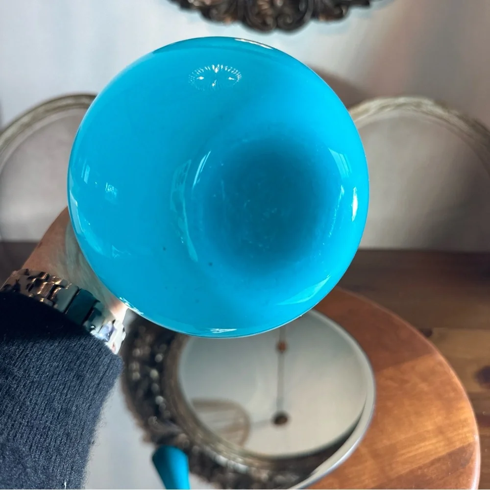 Blue Gloss Decorative Teardrop Vase - Unbranded